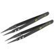 thumbnail image 1 of Pinzas de precisión antiestáticas ESD de Unique Bargains, pinzas extremadamente puntiagudas de acero inoxidable para electrónica de manualidades 2Pcs, 1 of 3
