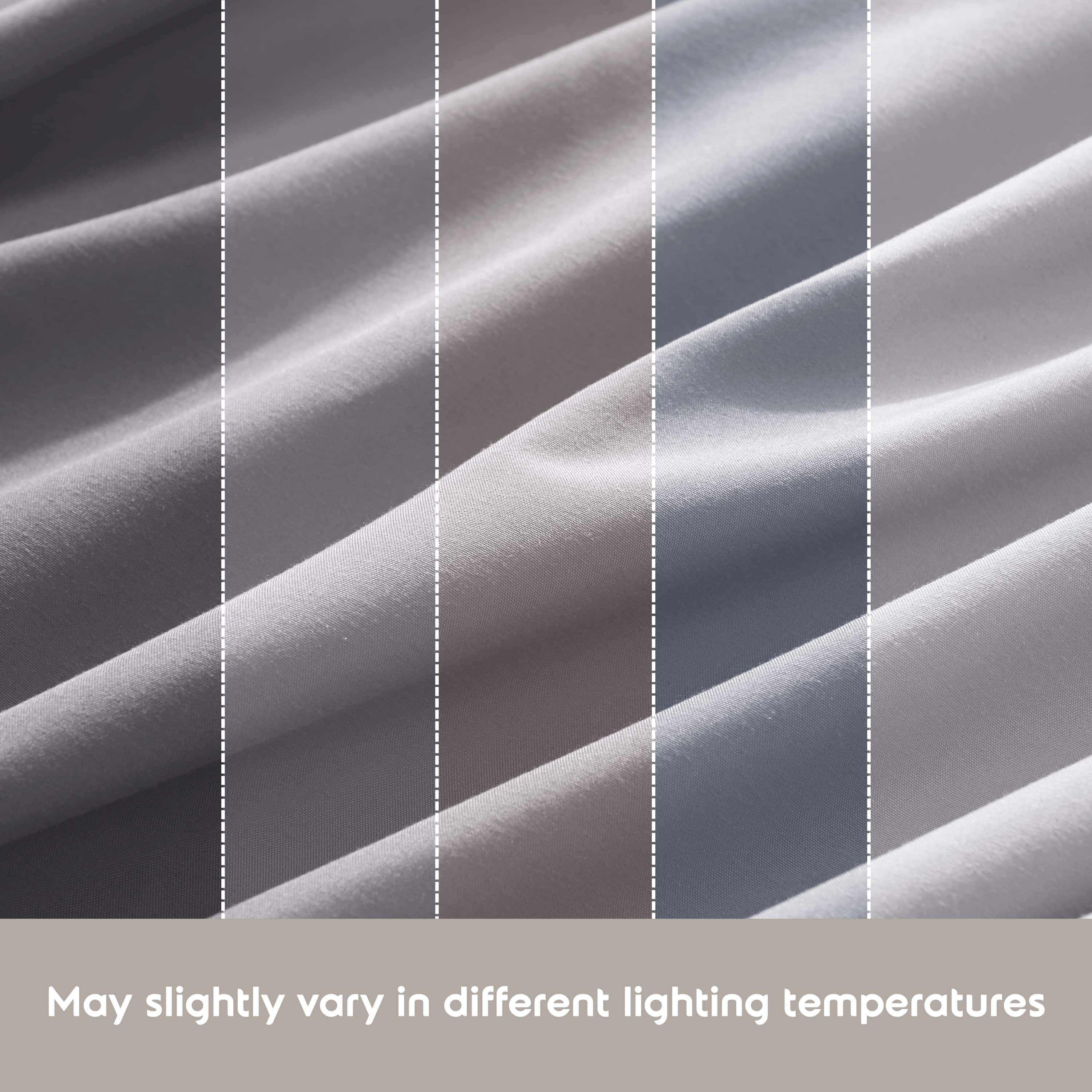 Lammaloe King Sheets Set, Hotel Style Deep Pocket 4 Piece Bed Sheets, Luxury Soft Microfiber Sheet Sets, Light Gray Lavender