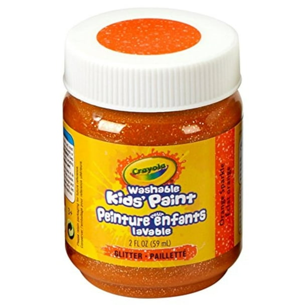 Pintura lavable para niños Crayola, 2 oz, purpurina naranja