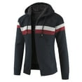 thumbnail image 2 of Geeksport Mens Full Zipper Hooded Fleece Jacket Sherpa Lined Hoodies Thick Knitted Cardigan Sweaters Outerwear, 2 of 4