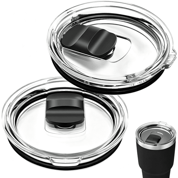 BPPEG 2Pcs 30Oz Tumbler Replacement Lids, with Magnetic Slider Switch, for 30 Oz Tumbler, 14 Oz Mug, 35Oz Straw Mug, Spill Proof Coffee Cup Cover Lids, Bpa Free