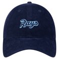 thumbnail image 2 of Women's New Era Navy Tampa Bay Rays Corduroy 9TWENTY Adjustable Hat, 2 of 6