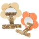thumbnail image 5 of EeaseMX 2 piezas de juguete para loros, percha de madera para pájaros con espejo, jaula para pájaros, percha de madera, soporte de pie para entrenamiento de loros, 5 of 7