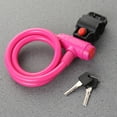 thumbnail image 5 of Qumonin Colorful Bike Cable Lock Anti-Theft Chain (Pink), 5 of 5