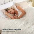 thumbnail image 3 of Anjee Shaggy Long Fur Faux Fur Weighted Blanket, Cozy and Fluffy Plush Sherpa Long Hair Blanket for Adult 20lbs, Fluffy Fuzzy Sherpa Reverse Heavy Blanket for Bed, Couch, Cream White, 60 x 80 Inches, 3 of 7