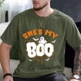 thumbnail image 3 of PAVIG He's My Boo She's My Boo Halloween Couple Matching Ghost Tee, 3 of 7
