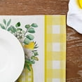 thumbnail image 3 of Lemon Summer Placemats 12x18 Inch Set of 4 Yellow Vase Spring Table Mats Farmhouse Rustic Holiday Kitchen Dining Table Decoration for Indoor Outdoor Dinner Party Décor GP082-18, 3 of 5