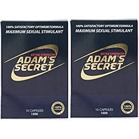 Adam's Secret 1500 100% Natural Male Libido Performance Enhancement 10 Pack (2 (Best Herbs For Male Libido)