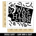 thumbnail image 2 of Washington State with Text Swirls Square Rubber Stamp Stamping Scrapbooking Crafting - Large 2.75in, 2 of 7