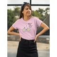 thumbnail image 2 of Wherever You Go Daisy Bicycle T-Shirt Women -Image by Shutterstock, Female 4X-Large, 2 of 4