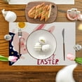 Dinner Plate Chargers Woven Easter Placemat Cute Rabbit Placemat