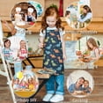 thumbnail image 4 of Colorful Dinosaur Pattern Kids Aprons for Girls and Boys,Adjustable Neck Strap Toddler Aprons for Kids Cooking Baking, 4 of 4