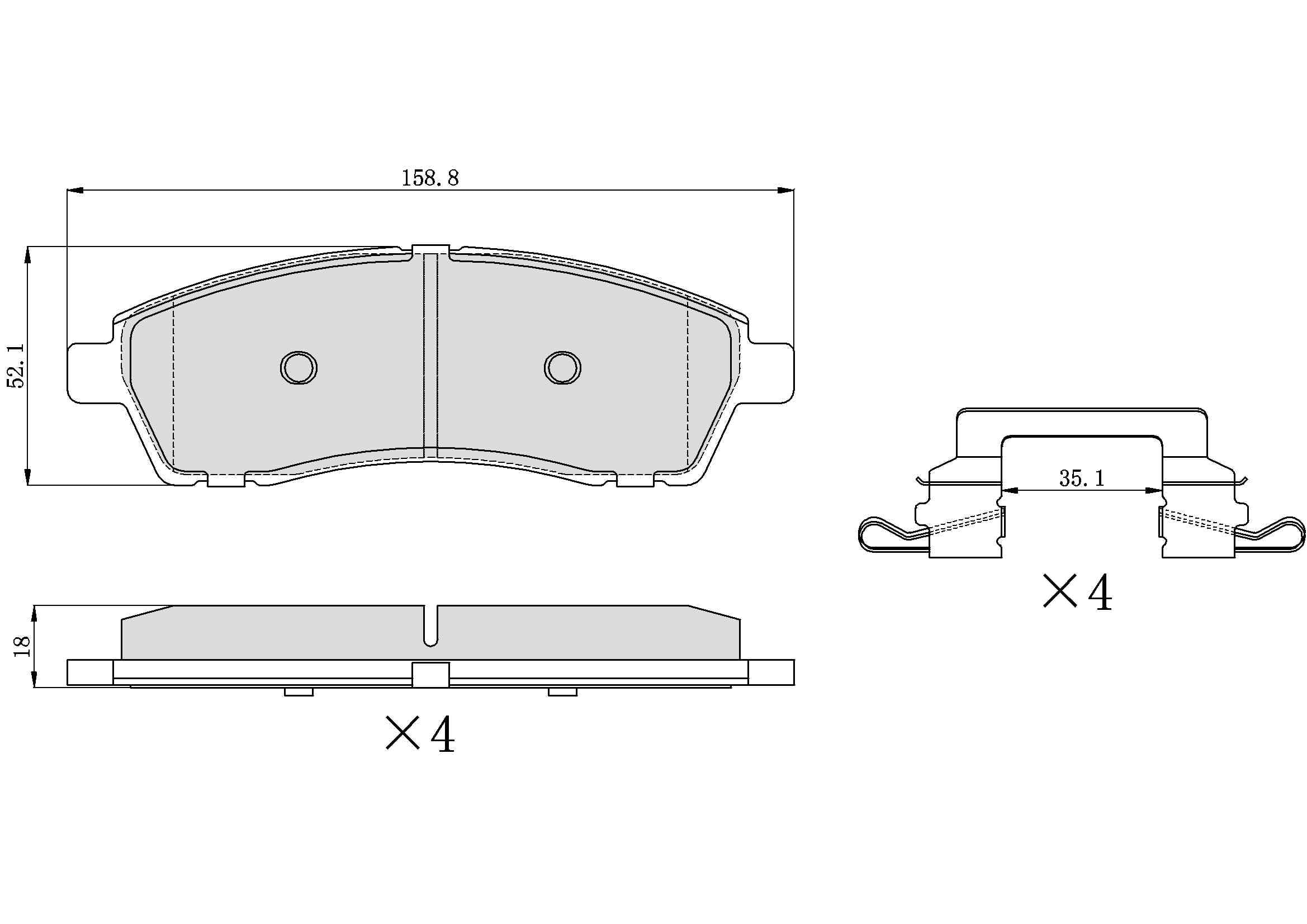 Winstop Brake Pad Set, Rear WS.0757.0.C, Ford F-250 Super Duty 2004-1999
