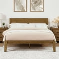 thumbnail image 2 of FLEXISPOT Queen Japanese Joinery Bed Frame with Headboard, Solid Rubberwood, 1200 lbs Heavy Duty, FSC & SGS Certified, No-Tool Setup, Hidden Storage, USB-A/C Port, No Box Spring Needed, Walnut, 2 of 12
