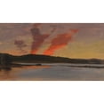 thumbnail image 2 of Frederic Edwin Church 14x10 Gold Ornate Wood Frame and Double Matted Museum Art Print Titled - Sunset Near Bar Harbor, Maine (ca. 1862), 2 of 4