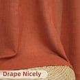 thumbnail image 6 of DriftAway Burnt Orange Linen Curtains 63 Inches Long for Living Room Thick Semi Sheer 2 Panels Farmhouse Rod Pocket Back Tab Boho Rustic Light Filtering Window Drapes for Bedroom Privacy Assured, 6 of 8