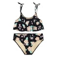 thumbnail image 5 of Girls 7-16 Hurley Flounce UPF 50+ Bikini Top And Bottoms Swimsuit Set Color: Pale Ivory Size: 16, 5 of 5