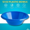 thumbnail image 2 of 1InTheHome Blue Plastic Disposable Party Bowls, Blue Soup Bowls, 125 Pack, 12 Oz, 2 of 6
