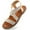 Beige, variant on Ecetana Women's Sandals Elastic Strap Flat Sandals for Women Comfortable Walking