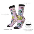 thumbnail image 4 of Pofeuu Cartoon Donuts Print Crew Socks, Adult Running Hiking Socks for Youth and Adult, 4 of 6