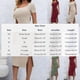 thumbnail image 4 of TaTaai Women Summer French Square Neck Side Split Slim Knit Dress Short Sleeve Solid Color Midi Length Elegant Casual Daily Wear Dresses Gift, 4 of 9