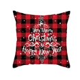 thumbnail image 2 of Skksst Christmas Pillow Cover 18x18 Inches Red Plaid Throw Cushion Case Xmas Home Sofa Decor, 4pcs, 2 of 2