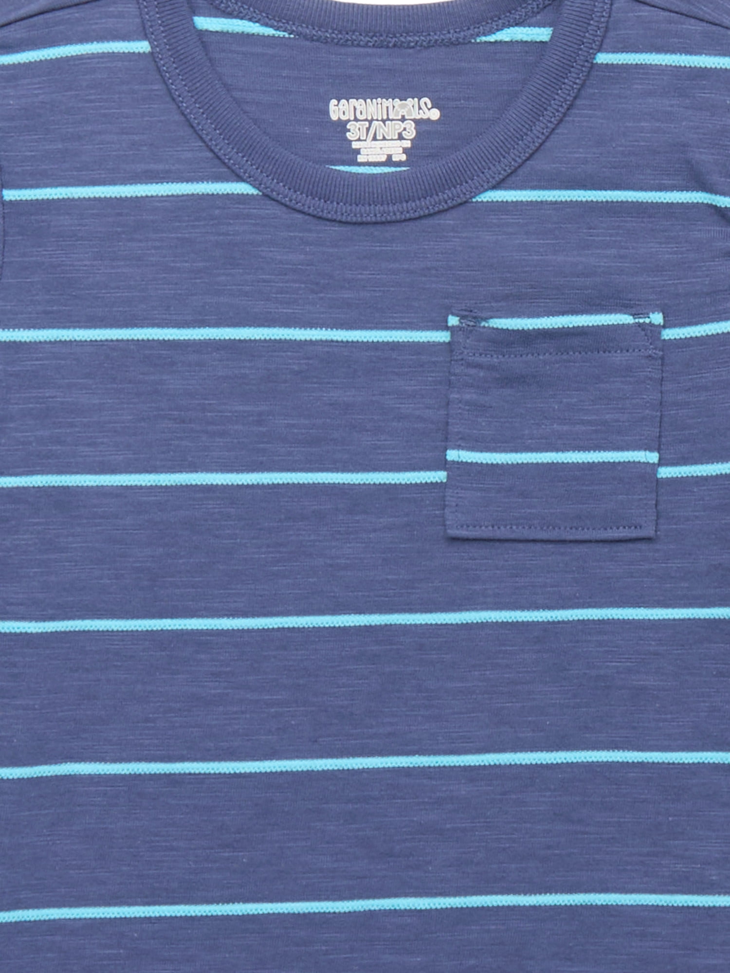 Garanimals Toddler Boy Short Sleeve Stripe Pocket T-Shirt, Sizes 18M-5T