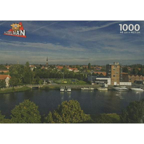 Puzzleman 1000 Piece Puzzle - Kuurne Belgium: Gemeente aan de Leie