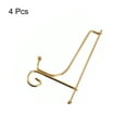 thumbnail image 3 of Unique Bargains 4Pack 4 Inch Plate Stands for Display Iron Folding Easel Plate Holders, Gold, 3 of 5