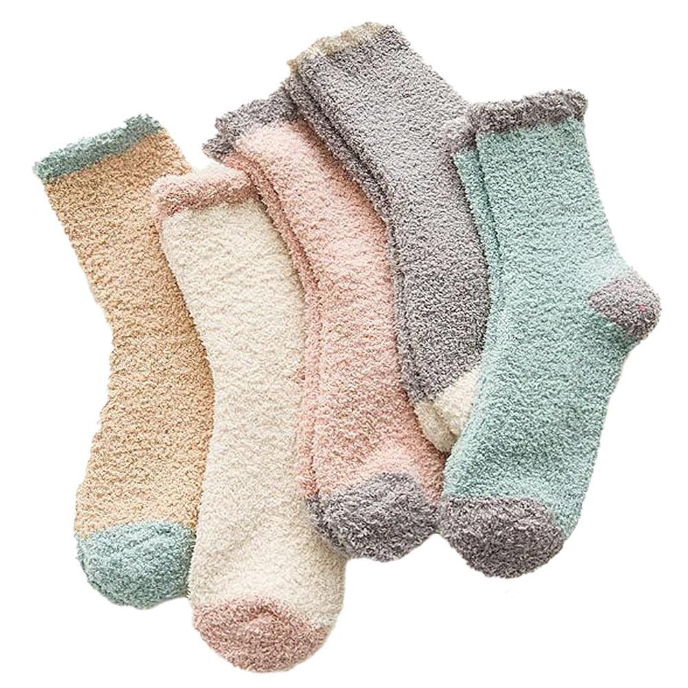 5 Pairs Fuzzy Socks for Women, Fluffy Socks Women, Cozy Socks for Women