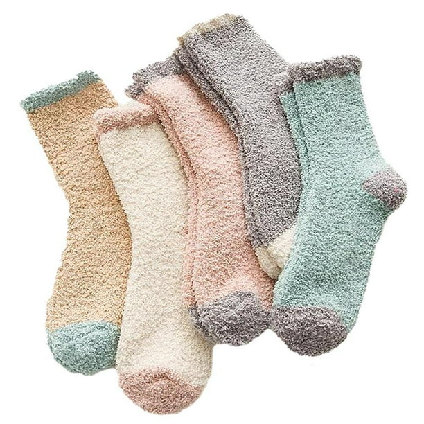 5 Pairs Fuzzy Socks for Women, Fluffy Socks Women, Cozy Socks for Women