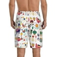 thumbnail image 3 of Bixox Men's Alpaca Flower printed lightweight casual shorts, soft sleep shorts with pockets., 3 of 7