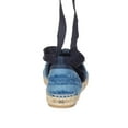 thumbnail image 2 of Jimmy Choo Women's Blue Denim Lace Up 'Dolphin' Espadrille Flats Shoes Size 5, 2 of 7