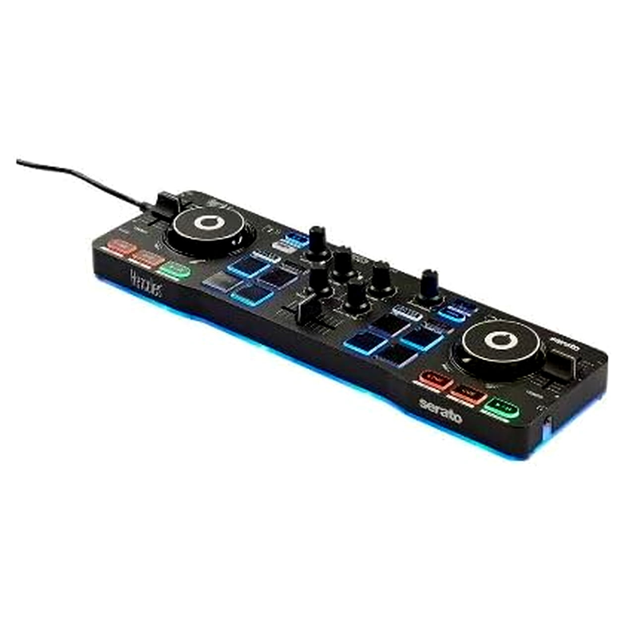 Hercules DJControl Starlight Pocket USB DJ Controller with Headphones & USB Hub