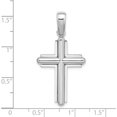 thumbnail image 3 of 14K White Gold Beveled Cross Charm (38.3 X 20.9) Made In United States k9723w, 3 of 5