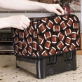 thumbnail image 6 of KLL Brown Football On Black Print 4 Slice Toaster Dust Covers Kitchen Small Appliance Cover with 2 Pockets,Can hold Jam Spreader Knife & Toaster Tongs (12.4 x 10.6 x 8.2), 6 of 6
