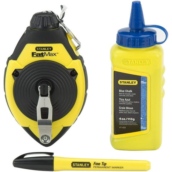 Stanley 47-681 100 Chalk Line Reel & Chalk Set