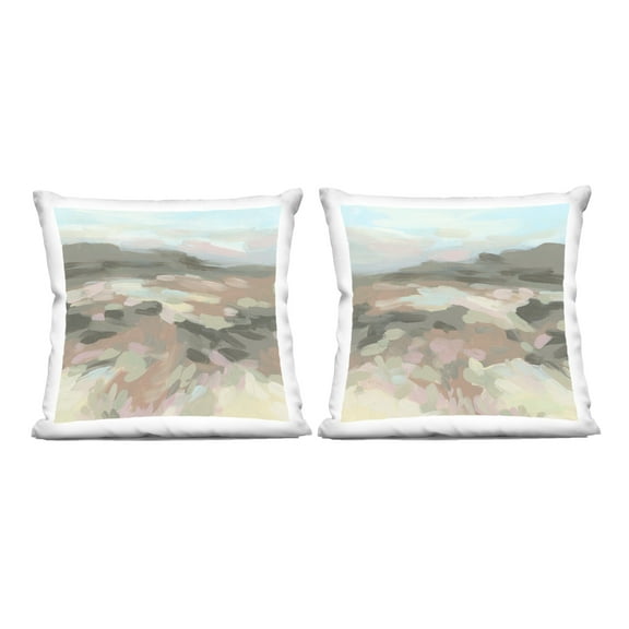 Stupell Industries Desert Impression Abstraction 18" x 18" Landscape & Nature Print Polyester Decorative Pillow Set, Zip Closure 2 Count