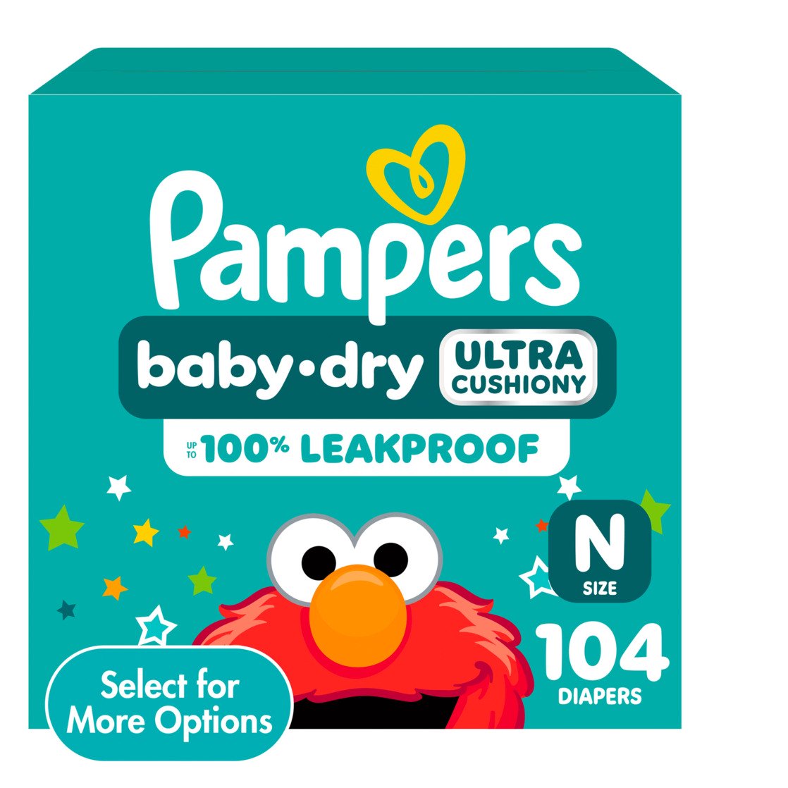 Pampers Baby Dry Baby Diapers Size Newborn, 104 Count (Select for More Options)