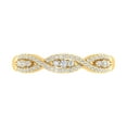 thumbnail image 3 of 1/5 Carat Prong Set Diamond Twisted Wedding Band Ring in 14K Yellow Gold (Ring Size 7.5), 3 of 6
