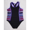 thumbnail image 5 of Sholeno Girls 2 Piece Bathing Suit Racer Back Swimsuit with Boyshorts Athletic Swimwear Rash Guard Purple 16, 5 of 7