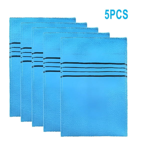 RAGUPEL 5Pcs Korean Italy Asian Exfoliating Bath Washcloth Body Scrub Shower Soft Towels