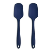 Mrs. Anderson’s Baking Silicone Spoon Spatula, Flexible, Non-Stick, Heat Safe, Navy Blue, Set of 2