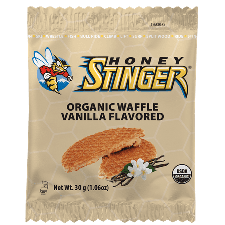 Honey Stinger Organic Energy Waffles, Vanilla, 16 Ct