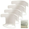 thumbnail image 1 of Juego de soportes para sábanas, paquete de 4 soportes para sábanas, color blanco, 1 of 6
