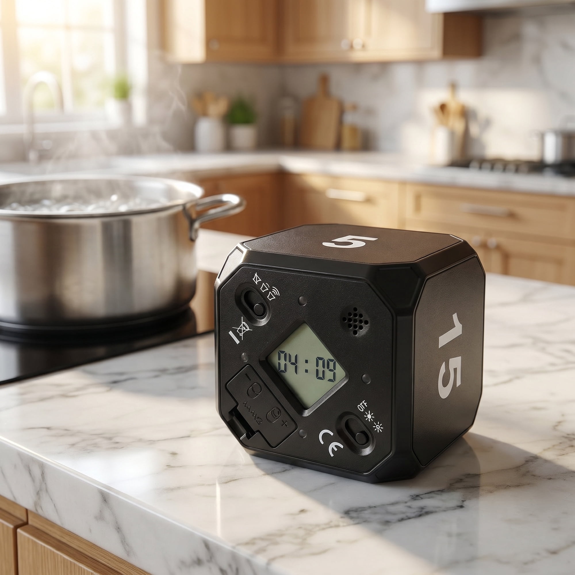 Unique Bargains Useful 60 Minute Kitchen Timer, Digital Visual Timer for Adults Black
