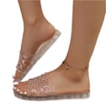 thumbnail image 2 of Willtoo Jelly Sandals for Women Colorful Jelly Flats Platform Water Slides Slip on House Slippers Wide Round Toe Lightweight Breathable No Slip Sandals, 2 of 5
