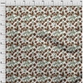 thumbnail image 4 of oneOone Cotton Jersey Brown Fabric Kids Floral Diy Clothing Quilting Fabric Print Fabric By Yard 58 Inch Wide, 4 of 4