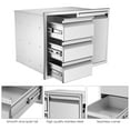 Outdoor Kitchen Drawer Combo, BBQ Access Door Drawers Combo with Stainless Steel, Perfect for
