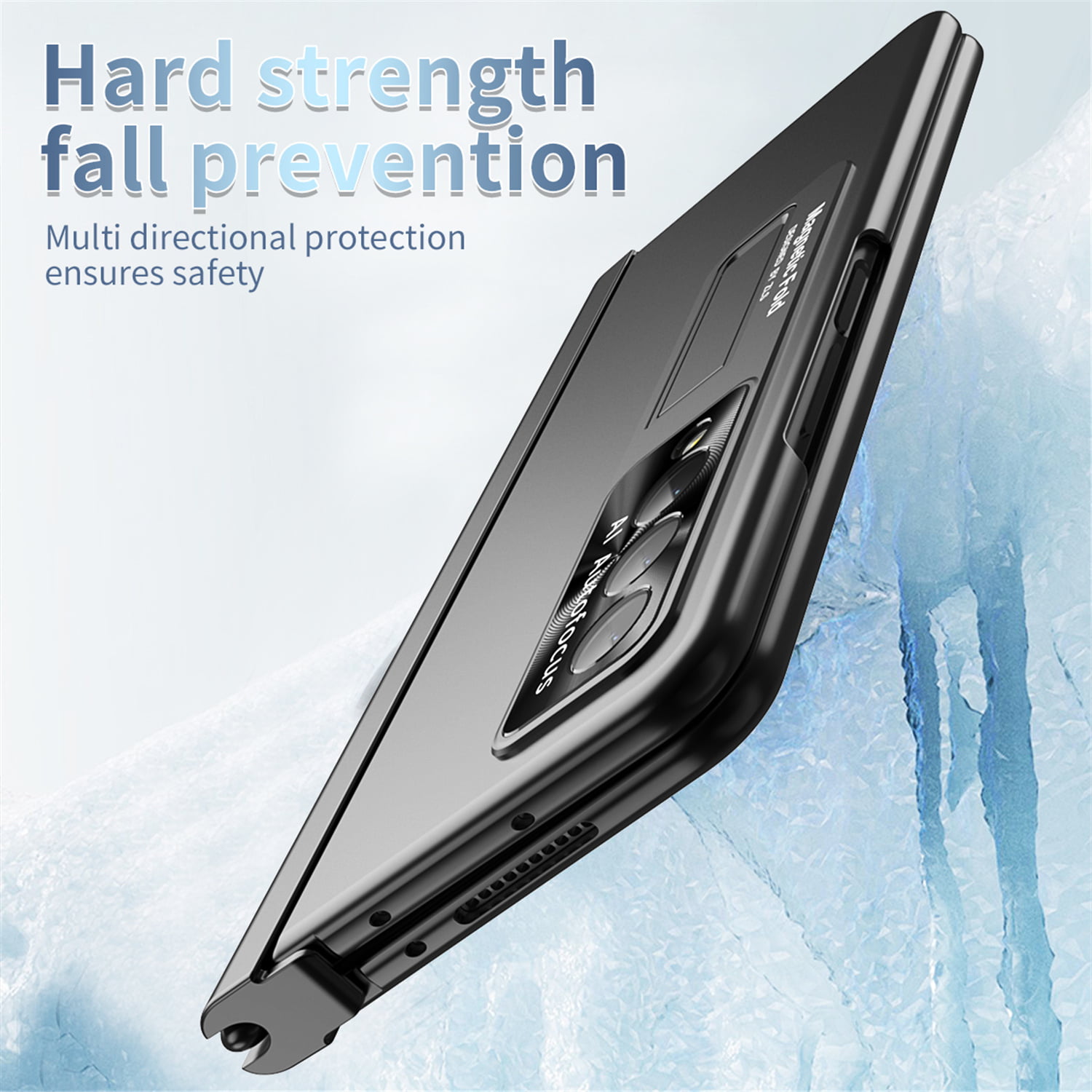 Dteck Luxury Foldable Stand Case for Samsung Galaxy Z Fold 5 5G with S Pen  Holder Hinge Protection, Shockproof Plating Front Screen Protector Phone 